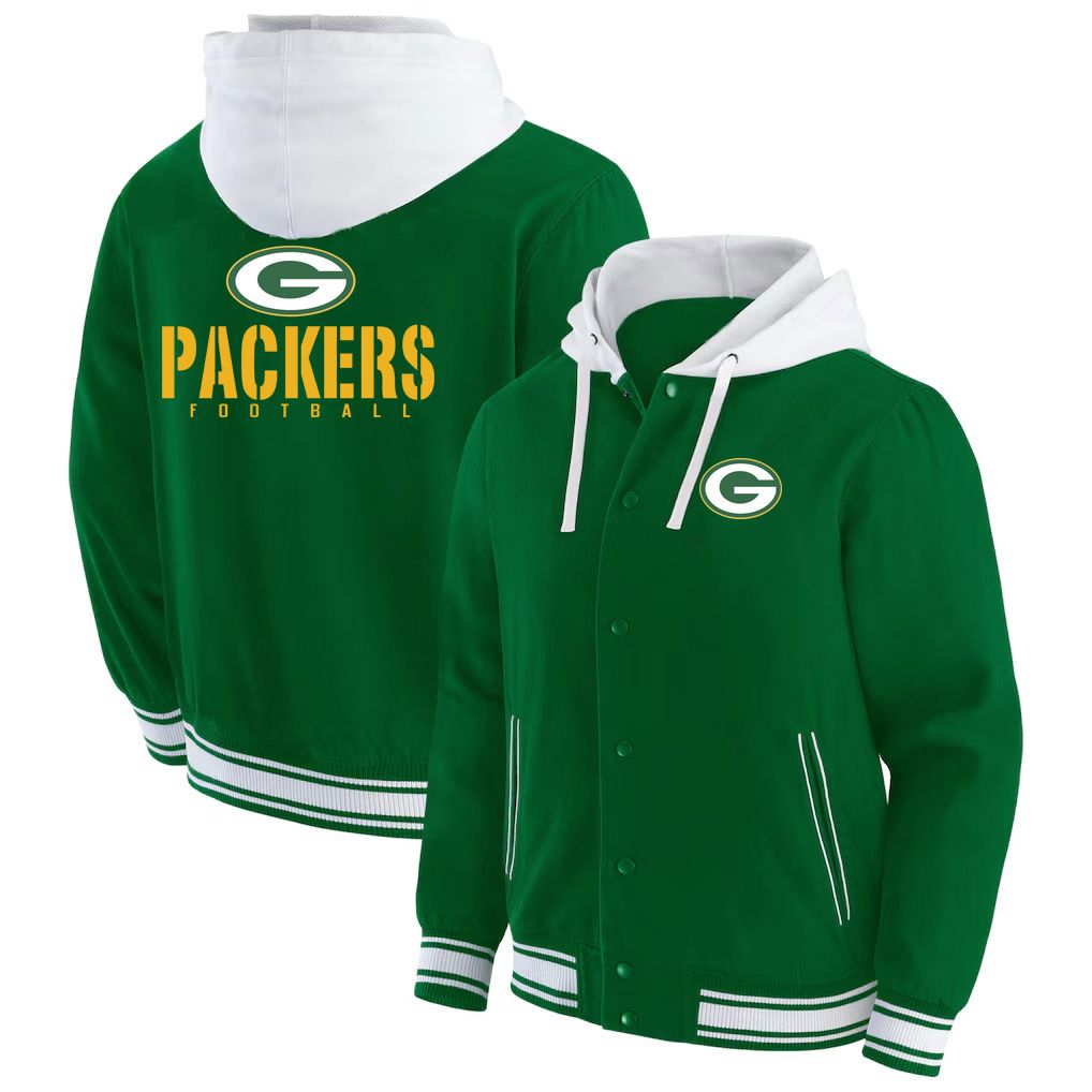Men 2026 NFL Green Bay Packers  jacket hoodie Green 012->new orleans saints->NFL Jersey